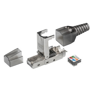 RJ45-Stecker für kabellose Montage, CAT 6A, geschirmt