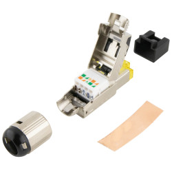 RJ45-Stecker STP HQ, werkzeuglos, CAT 8.1, 4 Stück