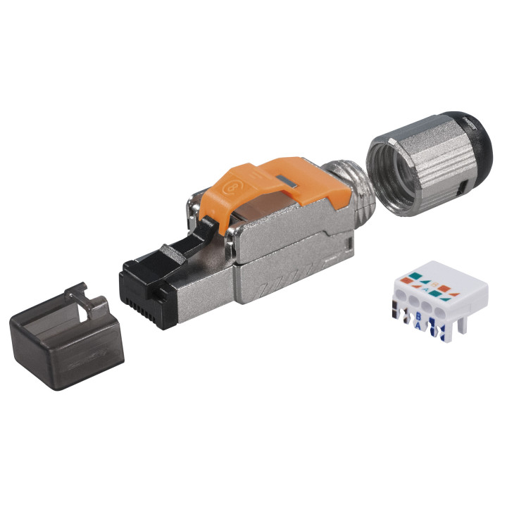 RJ45-Stecker für werkzeuglose Montage, CAT 8.1, Unterstützt 25G BASE-T und 40G BASE-T
