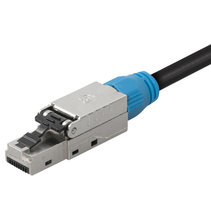 RJ45-Stecker für werkzeuglose Montage, CAT 8.1, Unterstützt 25G BASE-T und 40G BASE-T
