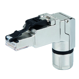 Telegärtner MFP8 RJ45-Stecker, feldkonfektionierbar 100023061, gewinkelter Stecker