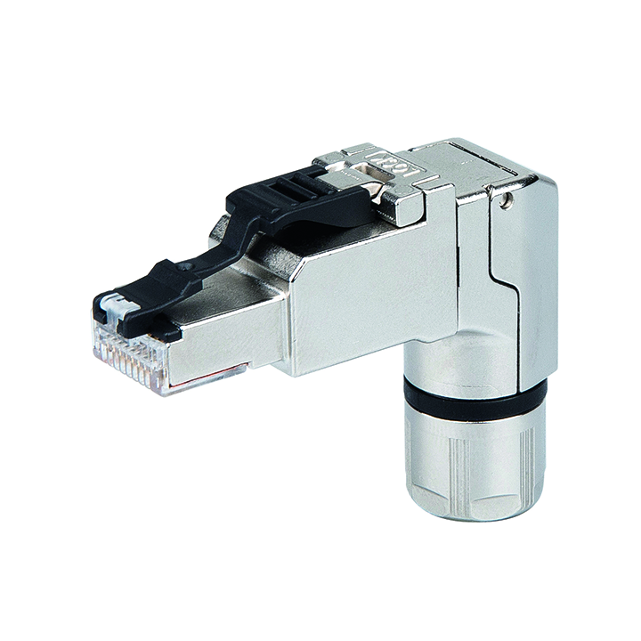 Telegärtner MFP8 RJ45-Stecker, feldkonfektionierbar 100023061, gewinkelter Stecker