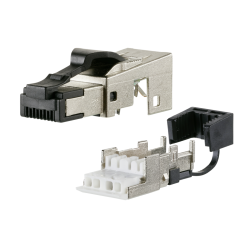 Metz RJ45-Stecker, feldkonfektionierbar 130E405032-E, gerader Stecker