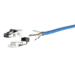 Metz RJ45-Stecker, feldkonfektionierbar 130E405032-E, gerader Stecker