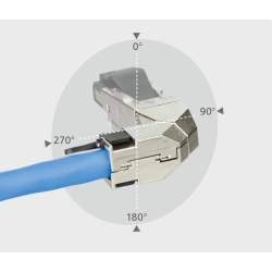 Metz RJ45-Stecker, feldkonfektionierbar 130E405042-E Stecker, 360° Kabelzuführung