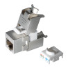 Keystone RJ45 Buchse, CAT 6A, geschirmt, werkzeuglose Montage