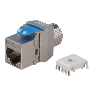 Keystone CAT.8.1 STP Buchse, werkzeuglose Montage, bis 2000 MHz, unterstützt 25G BASE-T und 40G BASE-T