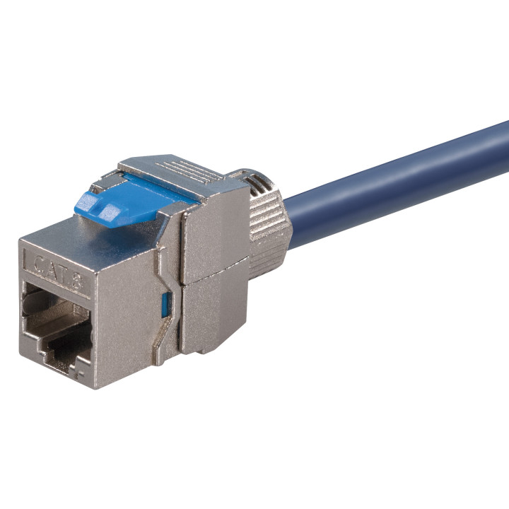 Keystone CAT.8.1 STP Buchse, werkzeuglose Montage, bis 2000 MHz, unterstützt 25G BASE-T und 40G BASE-T