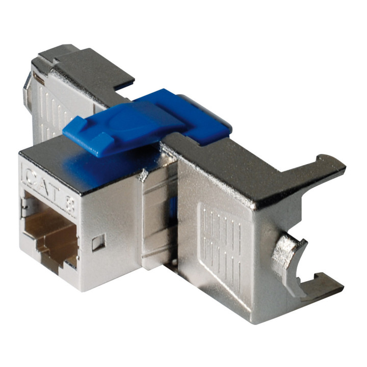 Keystone CAT.8.1 STP Buchse, werkzeuglose Montage, bis 2000 MHz, unterstützt 25G BASE-T und 40G BASE-T