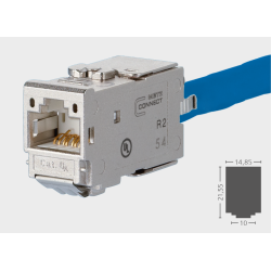 Metz 130B11-E Modul Cat.6A 180° Buchse Anschlusseinheit RJ45 modular