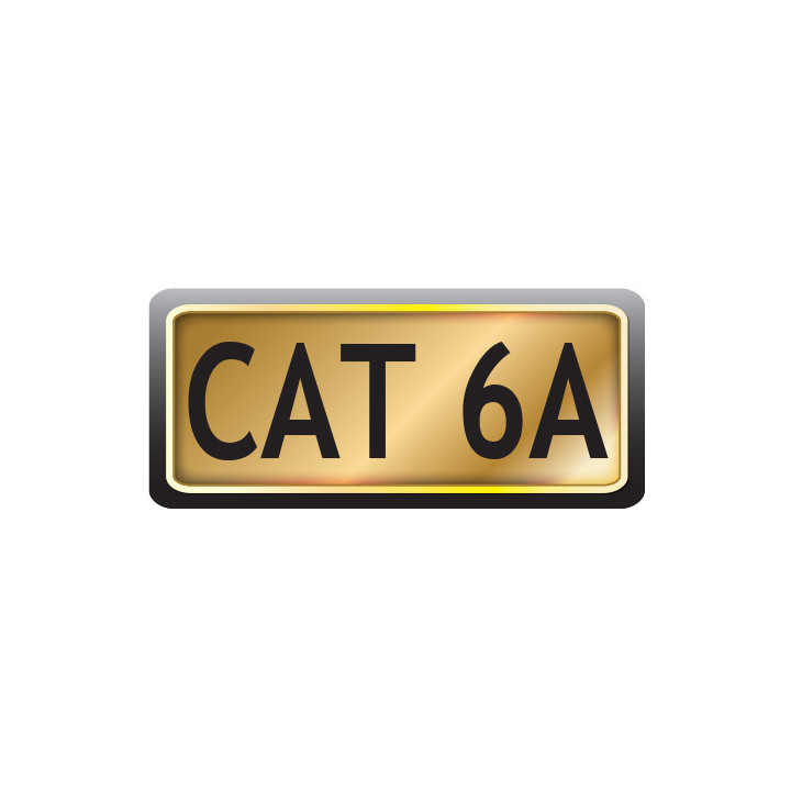 RJ45 Verbinder, Inline Koppler Cat 6A, STP, 90° Winkel