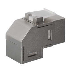 RJ45 Verbinder, Inline Koppler Cat 6A, STP, 90° Winkel
