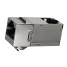 Kopie von RJ45 Verbinder, Inline Koppler Cat 6A, STP, 90° Winkel