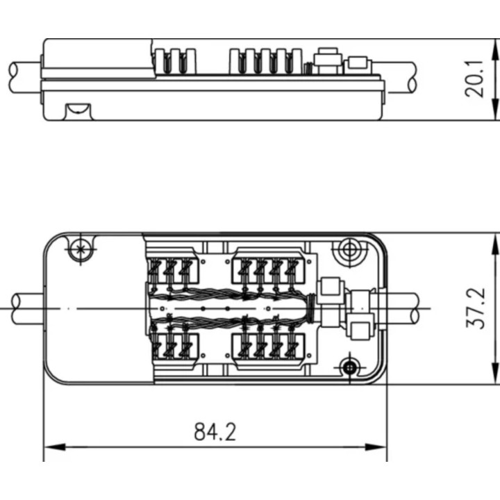 Telegärtner 100023273 Cat.7A, Kabelverbinder für Verbindung von Datenkabeln