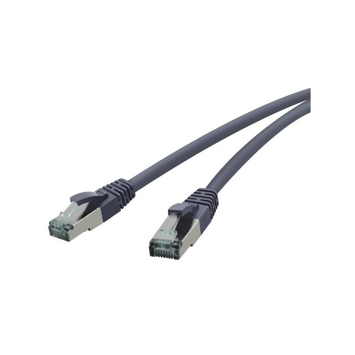 RED Patchkabel 10GBit, RJ-45 Stecker - RJ45-Stecker, CAT 6A, S/FTP, AWG 27/7, 0,25 m