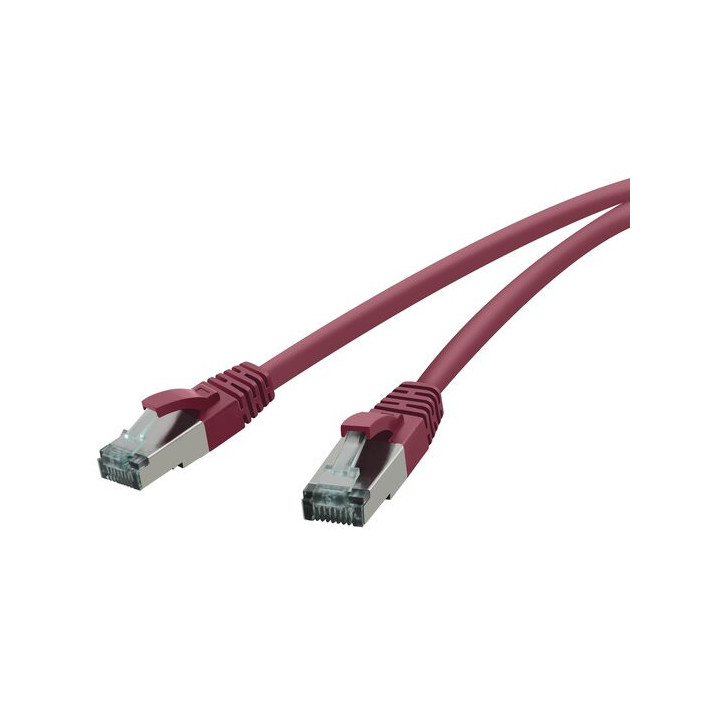 RED Patchkabel 10GBit, RJ-45 Stecker - RJ45-Stecker, CAT 6A, S/FTP, AWG 27/7, 0,50 m