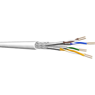 DRAKA UCHOME, 4P, Netzwerkkabel halogenfrei, AWG26, Cat7, SFT/P, weiß, 100m Ring