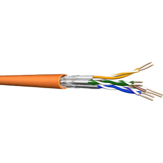 DRAKA UC900, 4P, HS23, Netzwerkkabel halogenfrei, AWG23, Cat7, SFT/P, orange, 100m Ring
