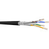 DRAKA UC900, 4P, HS23, Netzwerkkabel halogenfrei, AWG23, Cat7, SFT/P, schwarz, Meterware, geeignet für direkte Erdverlegung