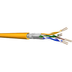 DRAKA UC1200, 4P, HS23, Netzwerkkabel halogenfrei, AWG23, Cat7A, SFT/P, gelb, Meterware