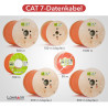 LOKMANN 1000MHz Cat7 Duplex-Netzwerkabel, AWG23, S/FTP, orange, 500m Rolle