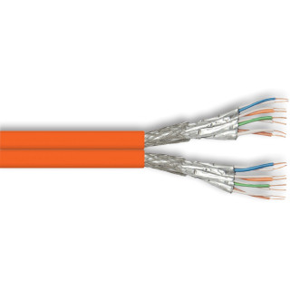LOKMANN 1000MHz Cat7 Duplex-Netzwerkabel, AWG23, S/FTP, orange, 250m Rolle