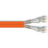 LOKMANN 1000MHz Cat7 Duplex-Netzwerkabel, AWG23, S/FTP, orange, 250m Rolle