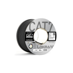 LOKMANN 1000MHz Cat7-Netzwerkabel, AWG23,S/FTP, orange, 100m Rolle