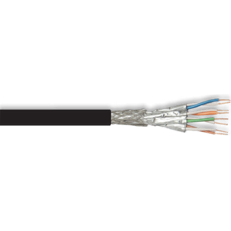 LOKMANN 1000MHz Cat7-Netzwerkabel, AWG23,S/FTP, orange, 500m Rolle