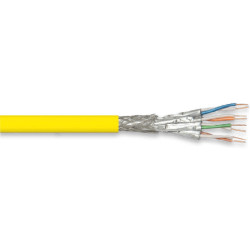 LOKMANN 1200MHz Cat7A-Netzwerkabel, AWG23,S/FTP, gelb, 100 Rolle