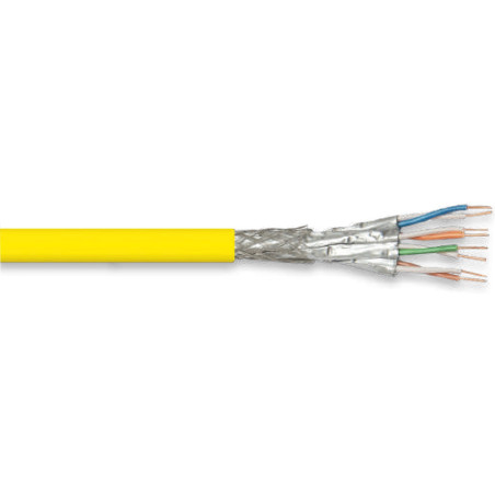 LOKMANN 1200MHz Cat7A-Netzwerkabel, AWG23,S/FTP, gelb, 100 Rolle