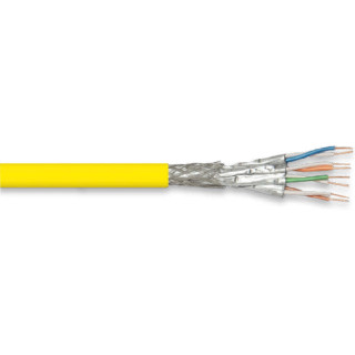LOKMANN 1200MHz Cat7A-Netzwerkabel, AWG23,S/FTP, gelb, 500 Trommel