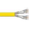 LOKMANN 1200MHz Cat7A-Duplex Netzwerkabel, AWG23,S/FTP, gelb, 100 Rolle