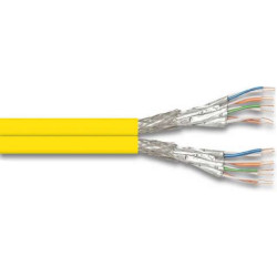 LOKMANN 1200MHz Cat7A-Duplex Netzwerkabel, AWG23,S/FTP, gelb, 250 Rolle
