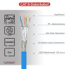LOKMANN 2000MHz Cat8-Netzwerkabel, AWG22,S/FTP, orange, 500 Trommel