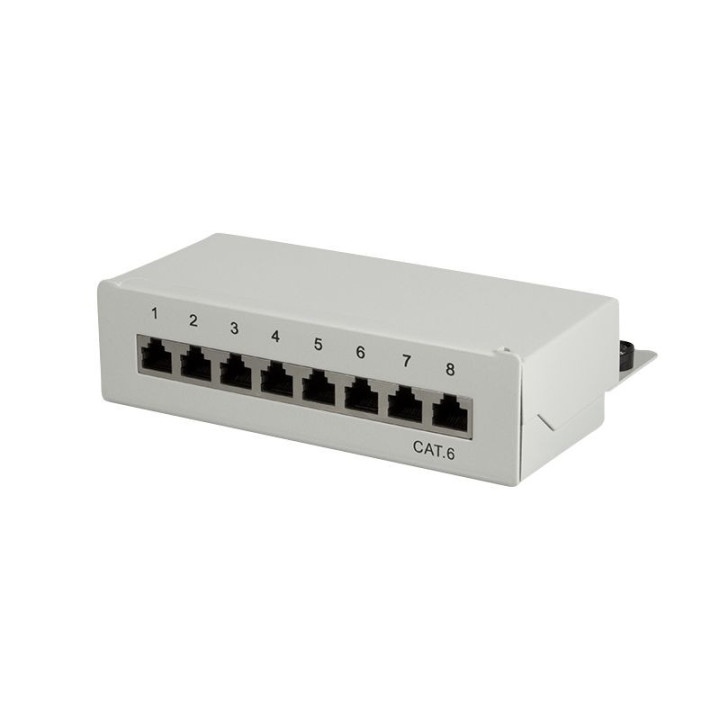 Logilink NP0016A Patchpanel Desktop CAT.6, 8-Port, grau