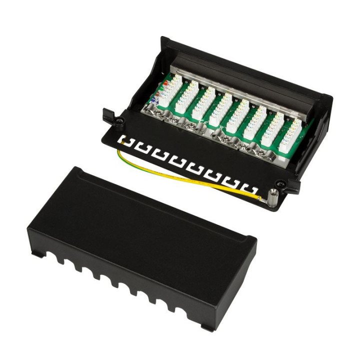 Logilink NP0017B Patchpanel Desktop CAT.6, 8-Port, schwarz