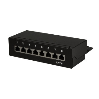 Logilink NP0017B Patchpanel Desktop CAT.6, 8-Port, schwarz