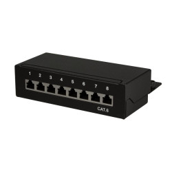Logilink NP0017B Patchpanel Desktop CAT.6, 8-Port, schwarz