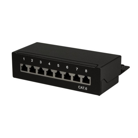 Logilink NP0017B Patchpanel Desktop CAT.6, 8-Port, schwarz
