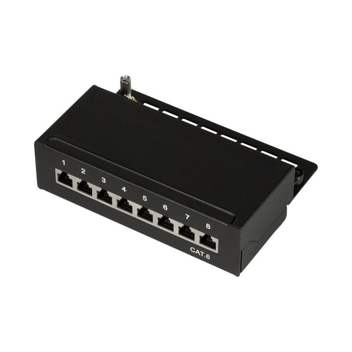 Logilink NP0017B Patchpanel Desktop CAT.6, 8-Port, schwarz