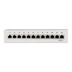 Logilink NP0017A Patchpanel Desktop CAT.6, 12-Port, grau