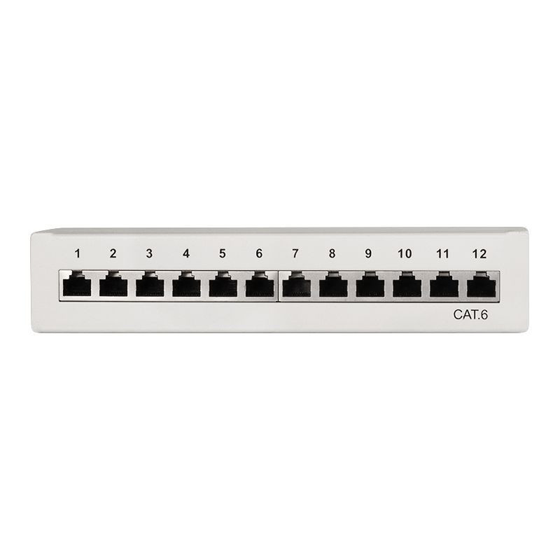 Logilink NP0017A Patchpanel Desktop CAT.6, 12-Port, grau