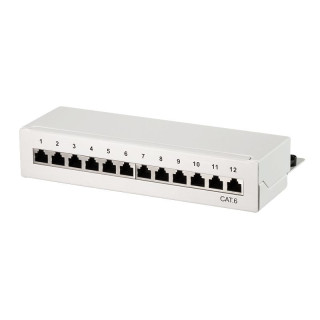 Logilink NP0017A Patchpanel Desktop CAT.6, 12-Port, grau