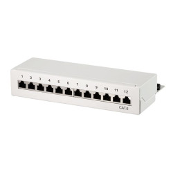 Logilink NP0017A Patchpanel Desktop CAT.6, 12-Port, grau