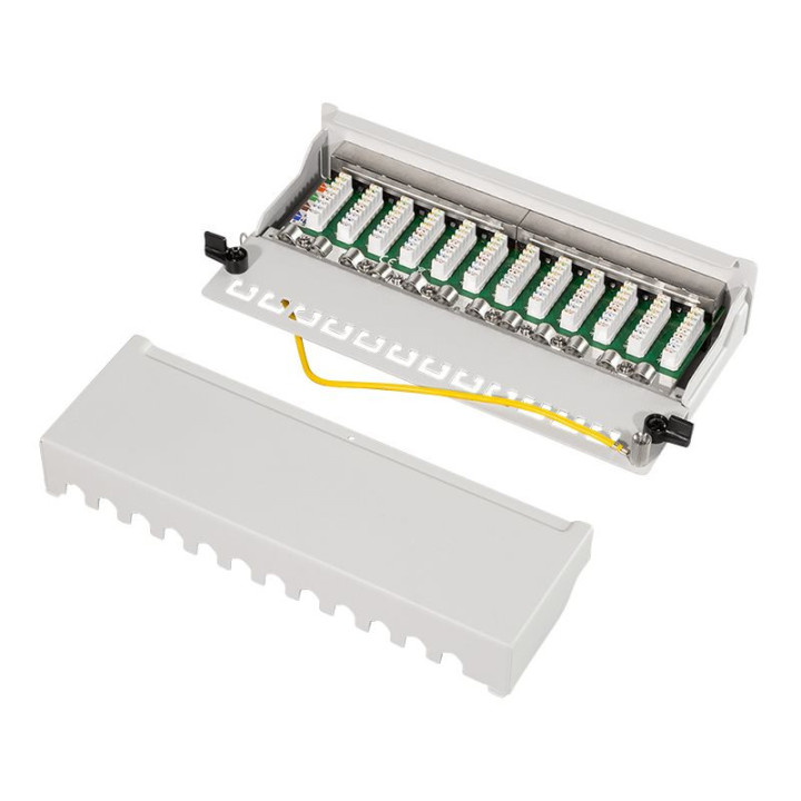 Logilink NP0017A Patchpanel Desktop CAT.6, 12-Port, grau