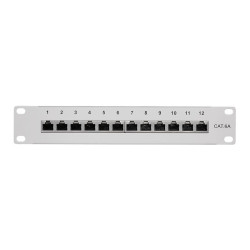 Logilink NP0052 Patchpanel 10" Desktop CAT.6A, 12-Port, grau