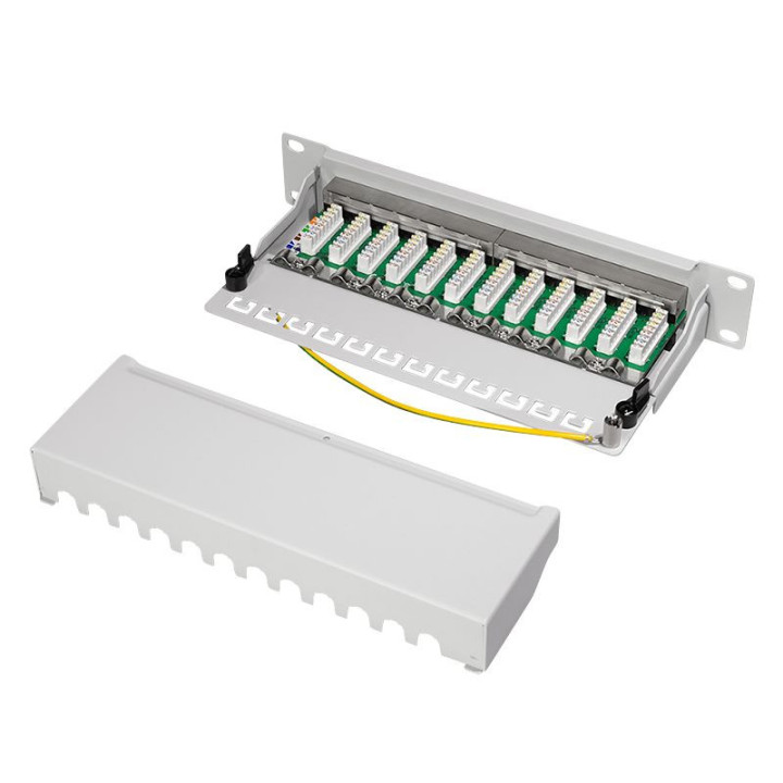 Logilink NP0052 Patchpanel 10" Desktop CAT.6A, 12-Port, grau
