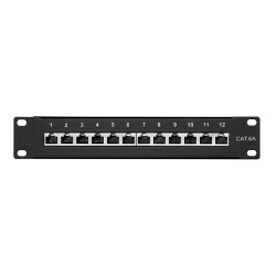 Logilink NP0052B Patchpanel 10" Desktop CAT.6A, 12-Port, schwarz