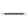 Logilink NP0065 Patchpanel 10" Desktop CAT.6A, 12-Port, 0,5 HE, grau